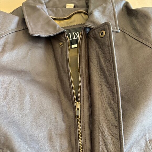 Vintage Walden Mens Brown Leather Bomber Jacket Excellent Cond Size Large - Picture 5 of 13